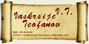 Vaskrsije Teofanov vizit kartica